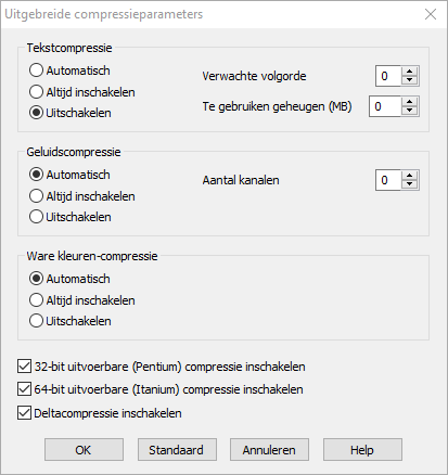 compressieparameters